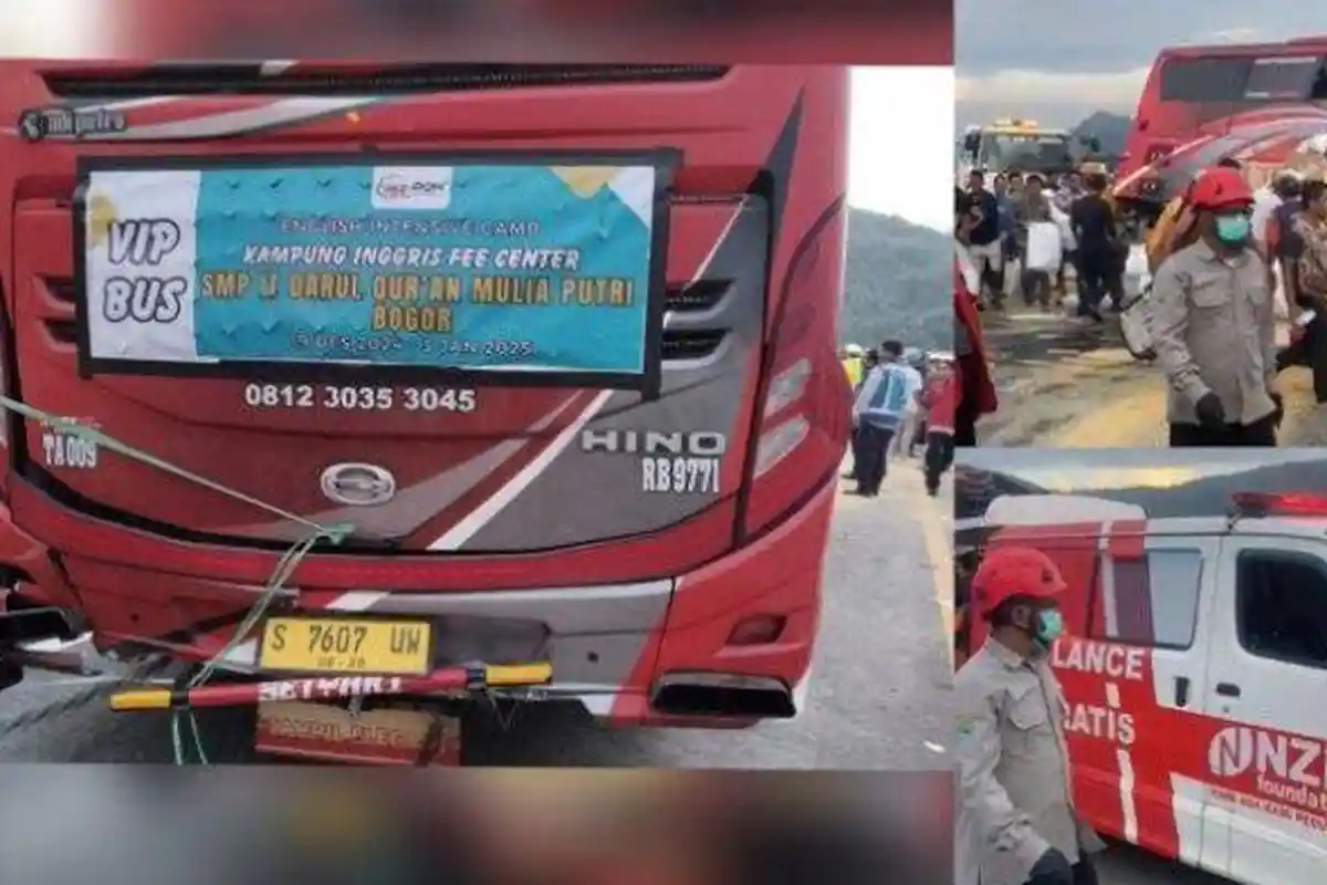 Penyebab Kecelakaan Bus Rombongan Pelajar di Tol Pandaan Malang, 4 Orang Dikabarkan Tewas
