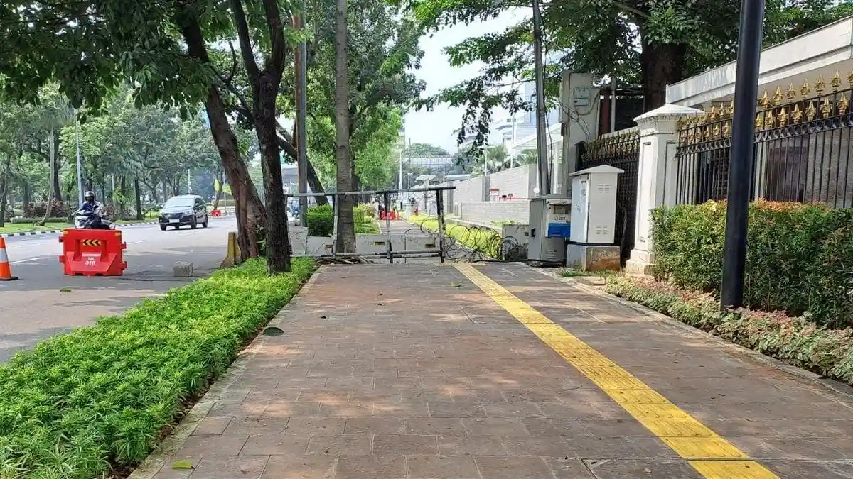 Ditutup Sejak 2014, Blokade di Pedestrian Kedubes AS Telah Dibuka Sejak Jumat Malam