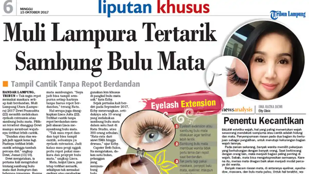 Sambung Bulu Mata Agar Tak Repot Dandan, Muli Lampura Ini Pilih Model Doll Eyes
