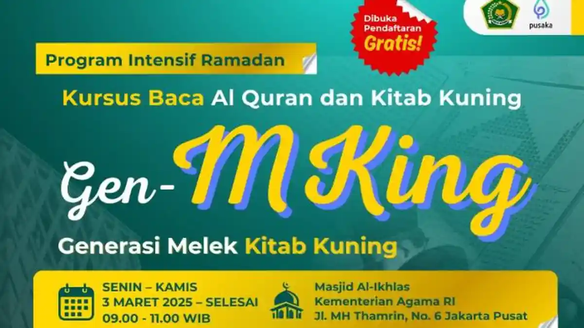 Kursus Baca Al-Quran dan Kitab Kuning saat Ramadan 2025 Kemenag Telah Dibuka, Ini Cara Daftarnya