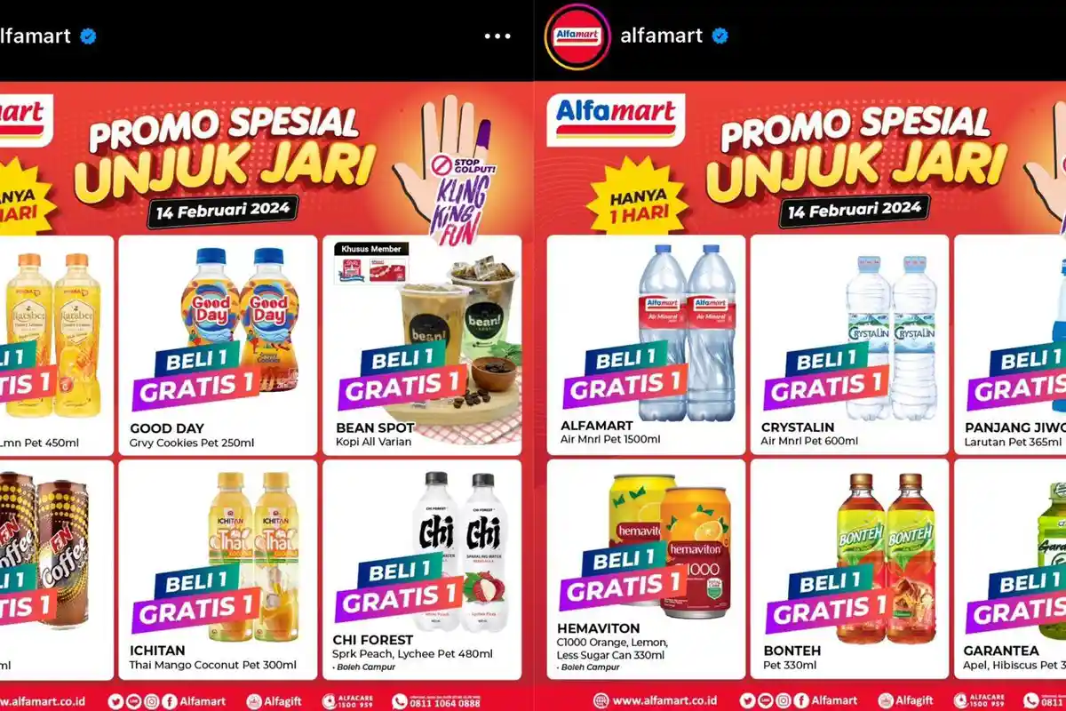 Promo Spesial Unjuk Jari Alfamart Hari Ini, Raih Deterjen Liquid Buy 1 Get 1 Free di Pemilu 2024