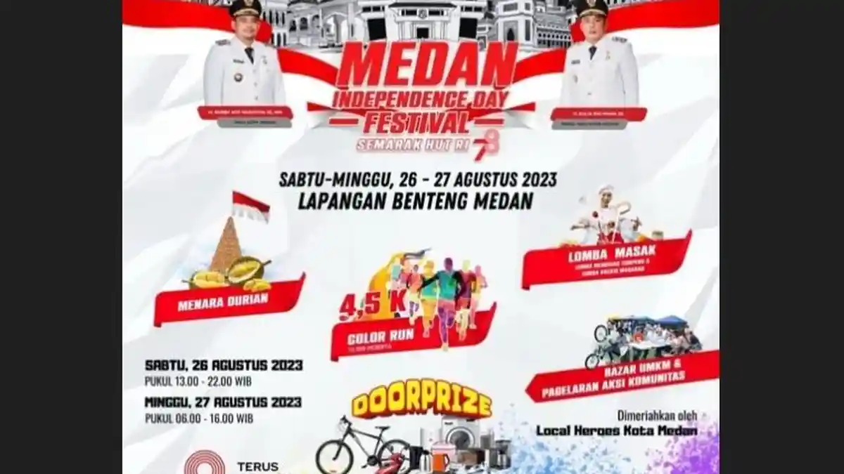 Pemko Medan Adakan Color Run Besok 27 Agustus dengan Total Hadiah Puluhan Juta, Berikut Syaratnya