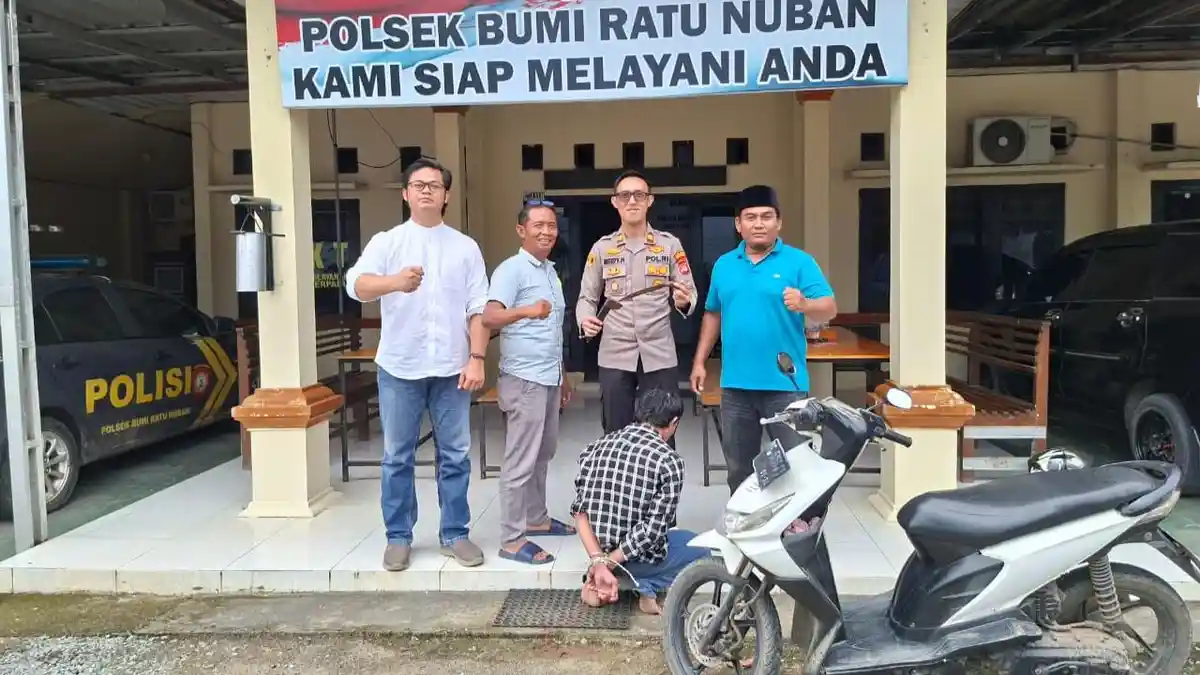 Beraksi di 7 TKP, Spesialis Pencuri Motor Ditangkap Polsek Bumiratu Nuban