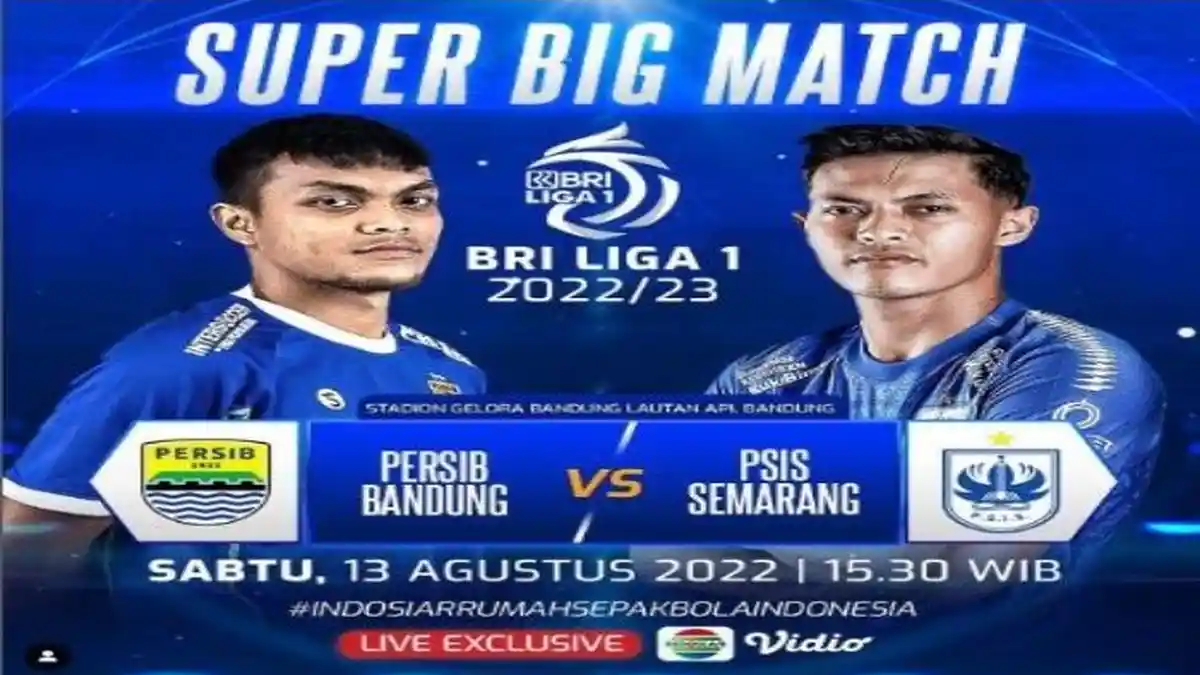 Live Streaming Indosiar Persib Bandung vs PSIS Semarang Liga 1, Link di Sini