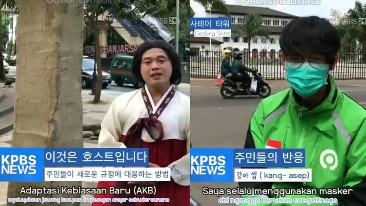 Ada Berita Covid-19 Berbahasa Sunda Tayang di Televisi Korea, Pengunggah Video Tak Menyangka Viral