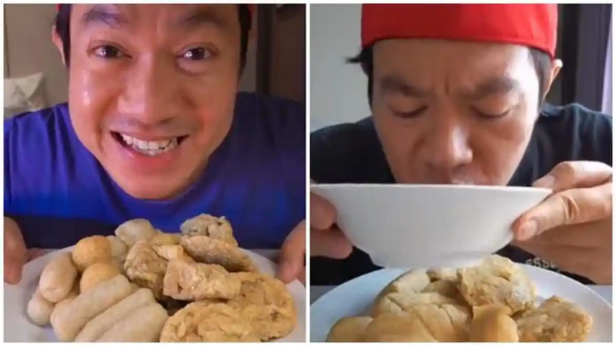 Pulang Kampung, Nikmatnya Melki Bajaj Makan Pempek Palembang Sambil Hirup Cuko: Berkesan di Lidah