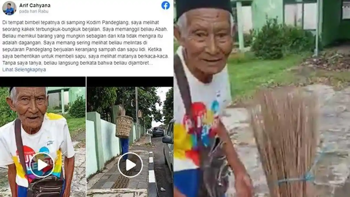 Viral Kakek Penjual Sapu Lidi Dijambret, Uang Rp400 Ribu yang Dikumpulkan Berminggu-minggu Hilang