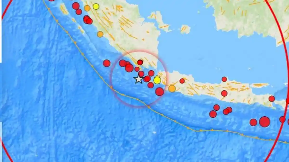 Gempa Bumi Terkini SR 3.4 Menguncang Wilayah Selat Sunda, Indonesia BMKG: Kedalaman 14Km