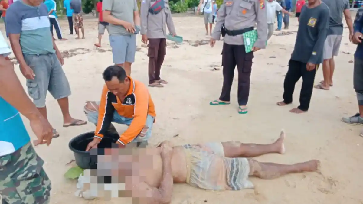 Dua Pria Temukan Mayat Mengapung di Pantai Teluk Gembira, Berawal dari Perahu Tak Ada Orangnya