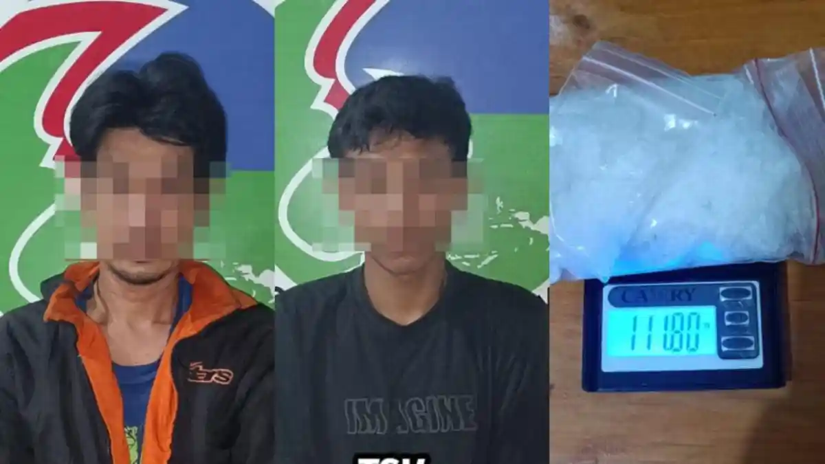 2 Pria Asal Konawe Utara Diringkus Polisi Saat Ambil Tempelan 111 gr Sabu di Rumah Kos Morosi Konawe