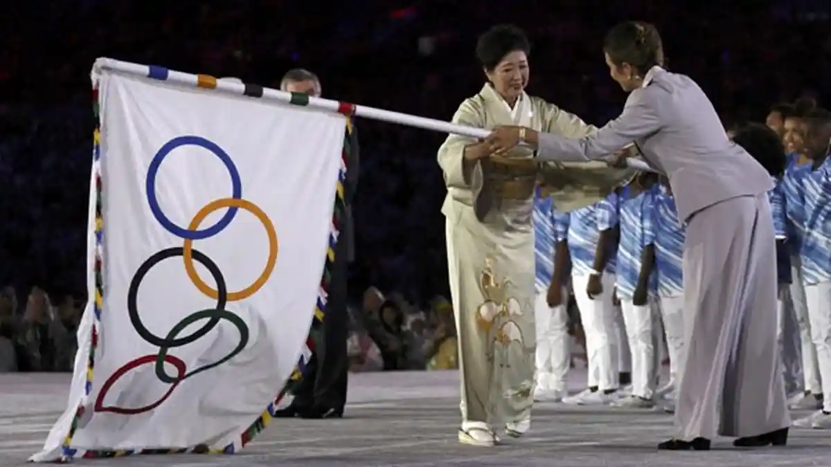 Bendera Olimpiade Sudah Sampai di Tokyo