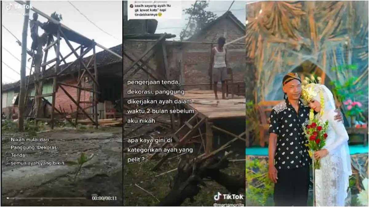VIRAL Perjuangan Ayah Buat Panggung dan Dekor Pernikahan Putrinya Sendiri, Butuh Waktu 2 Bulan Lebih