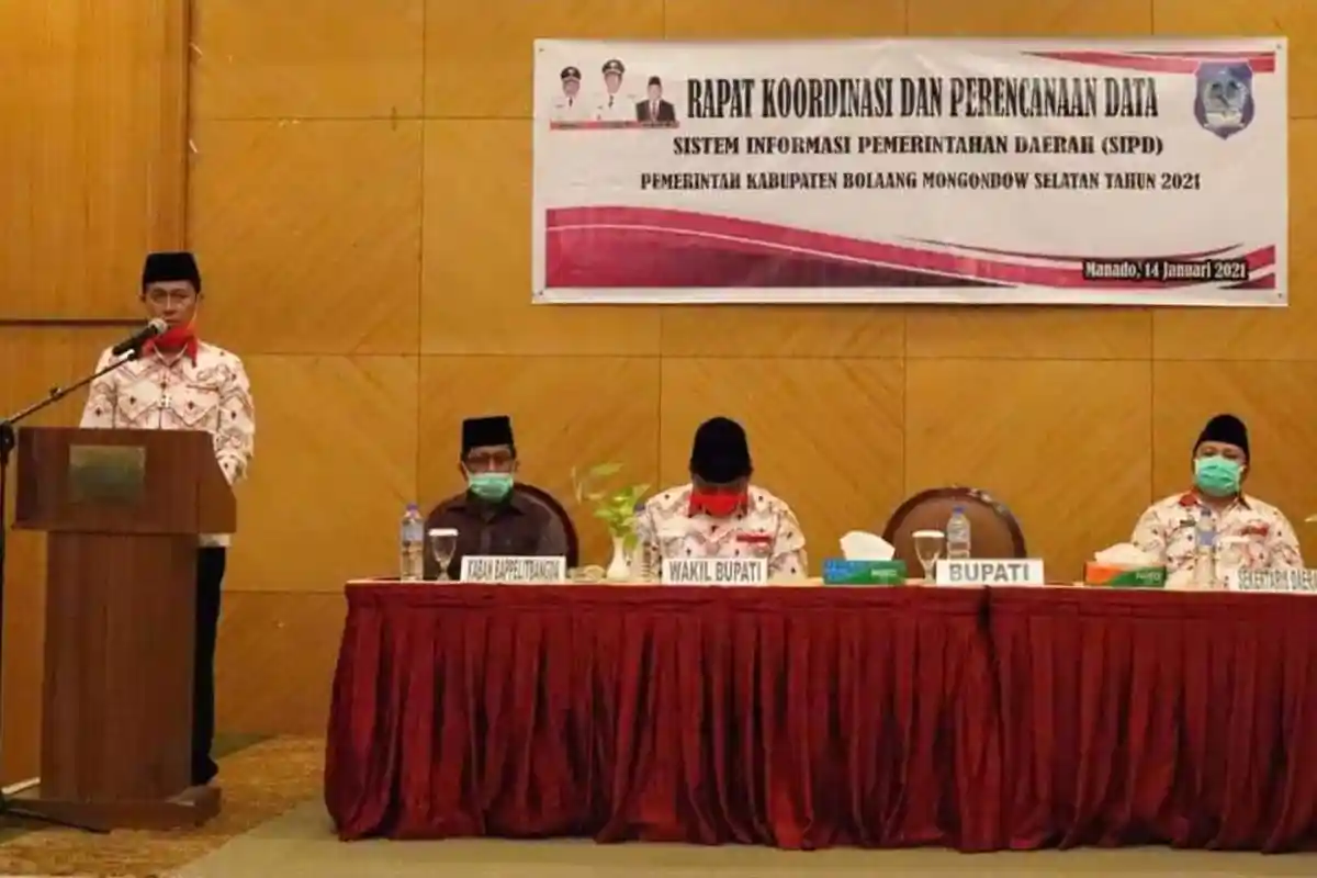 Buka Rakor Perencanaan Data SIPD, Bupati Bolsel Minta Kadis Tahu tentang Data di Dinas