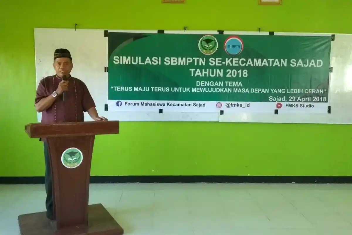 Pemerintah Kecamatan Sajad Apresiasi Simulasi SBMPTN yang Digelar FMKS