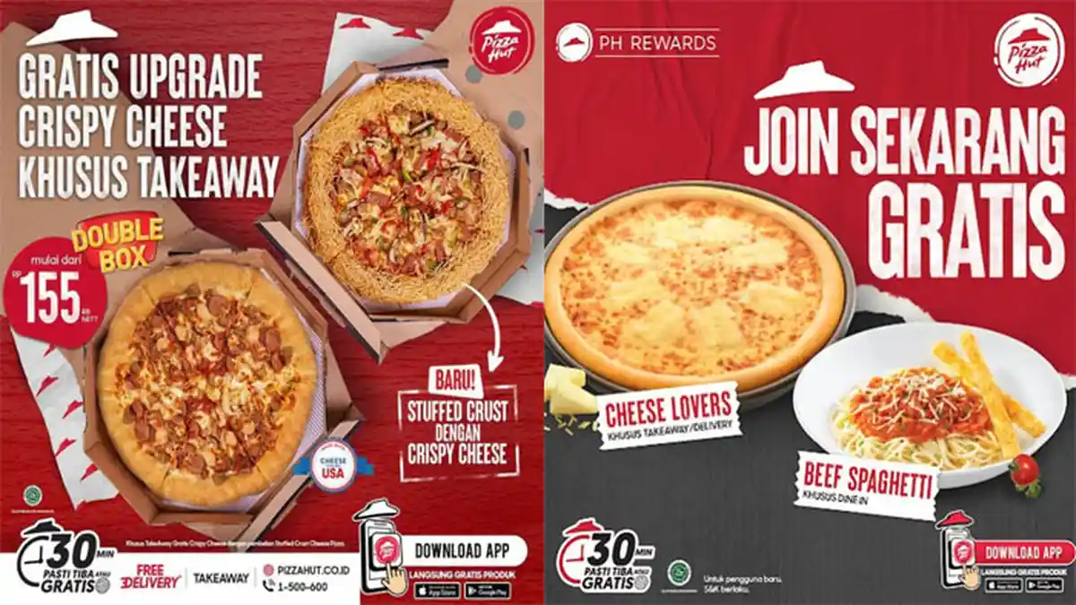 PROMO PIZZA HUT Hari Ini 7 November 2021, Download Aplikasi Gratis Menu Cheese Lovers Beef Spaghetti