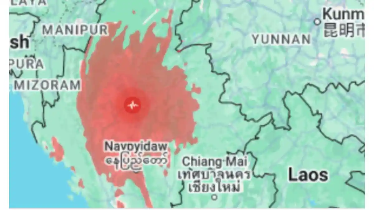Dua Gempa Bumi Dahsyat Guncang Myanmar