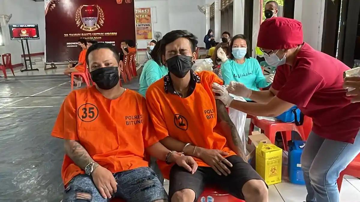 Vaksinasi covid 19 di Aspol Pinokalan Bitung, Ada Live Musik, Doorprize hingga Snack