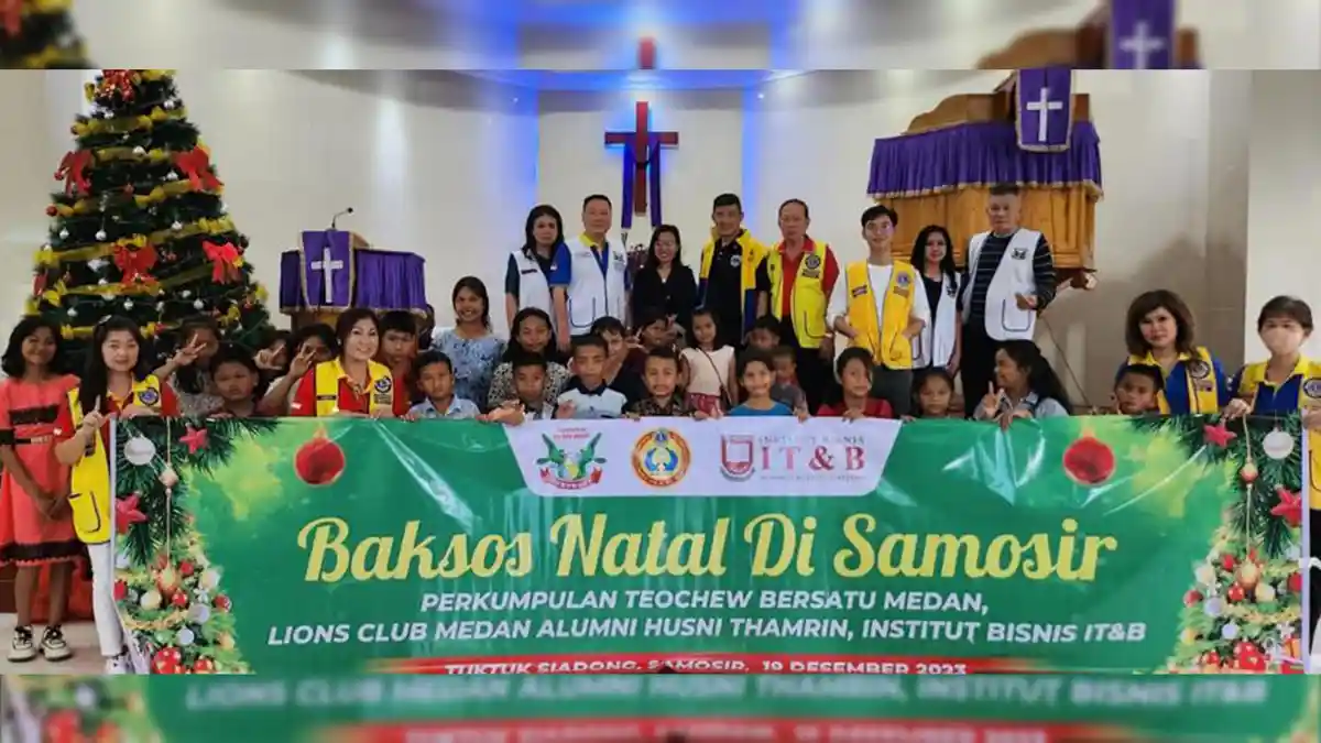 Teochew Bersatu Medan bersama LCM Alumni Husni Thamrin dan IB IT&B Gelar Bakti Sosial di Samosir