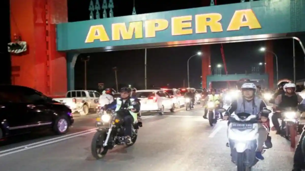 Jembatan Ampera tidak Ditutup di Malam Tahun Baru 2021