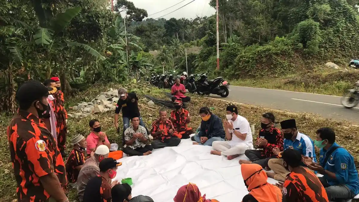 Rencana Pembangunan Gedung Pemuda di Anambas, Pemuda Pancasila Gelar Prosesi Tepung Tawar
