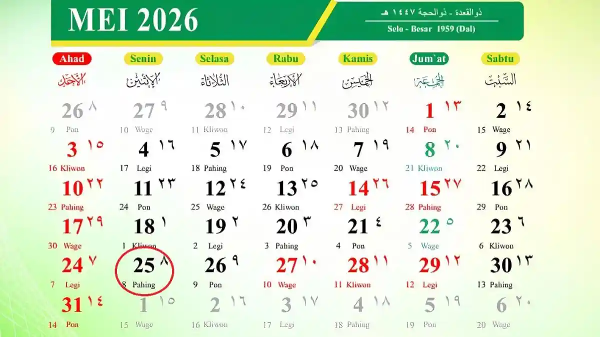 Tanggal 25 Mei 2026 Memperingati Hari Apa? Ada 3 Momen Penting