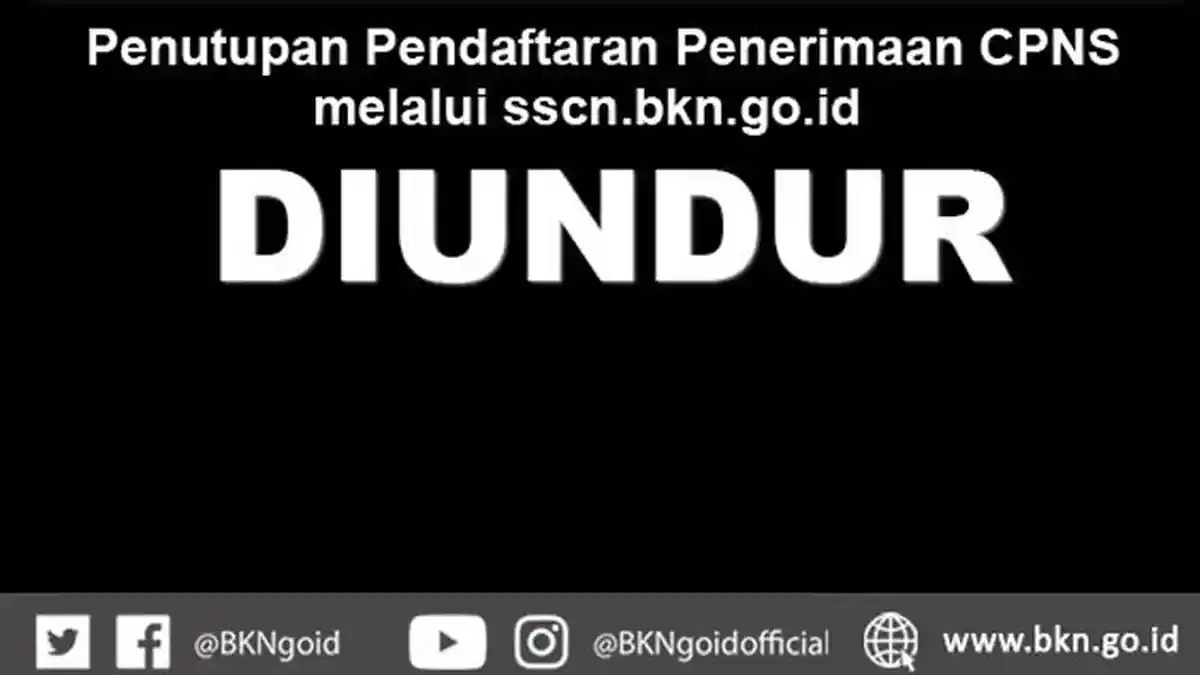 Daftar Akun SSCN.BKN.GO.ID Diperpanjang, Kesempatan Bagi yang Tertarik Ikut Pendaftaran CPNS 2018