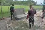 Kodim Pidie Tuntaskan Tempat Wuduk Meunasah Lhok Panah, Pelengkap Sumur Bor danamp; MCK