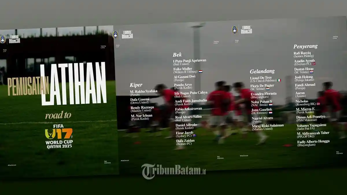 Daftar 34 Pemain Timnas U17 Indonesia TC di Bali Jelang Piala Dunia U17 2025 di Qatar