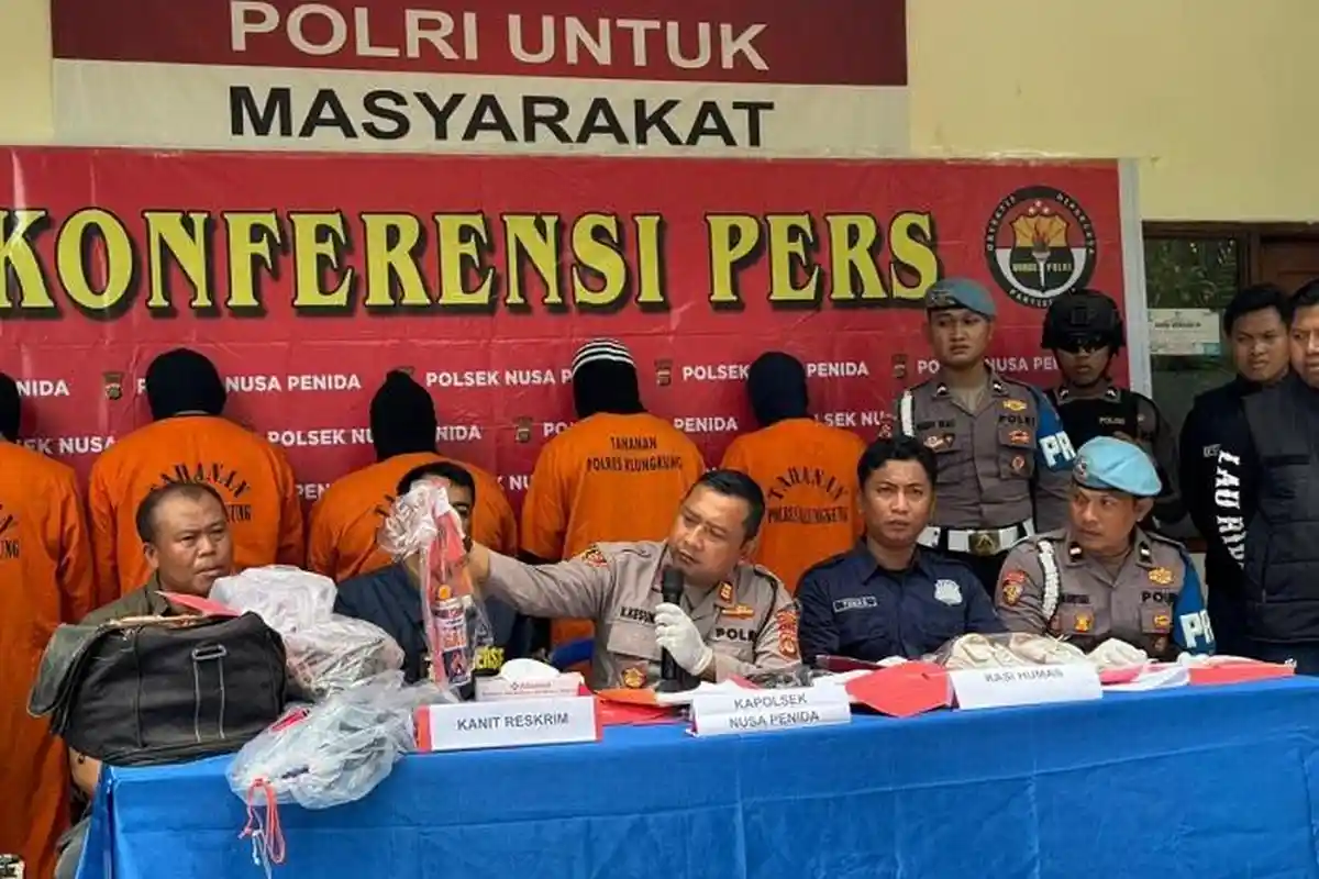 BERANTAS Empat Kasus Kriminal di Nusa Penida, Polisi Tangkap 5 Pelaku Kriminal