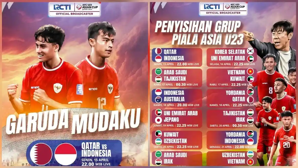 LINK Gratis RCTI Live Streaming Bola Timnas U23 Indonesia vs Qatar ...