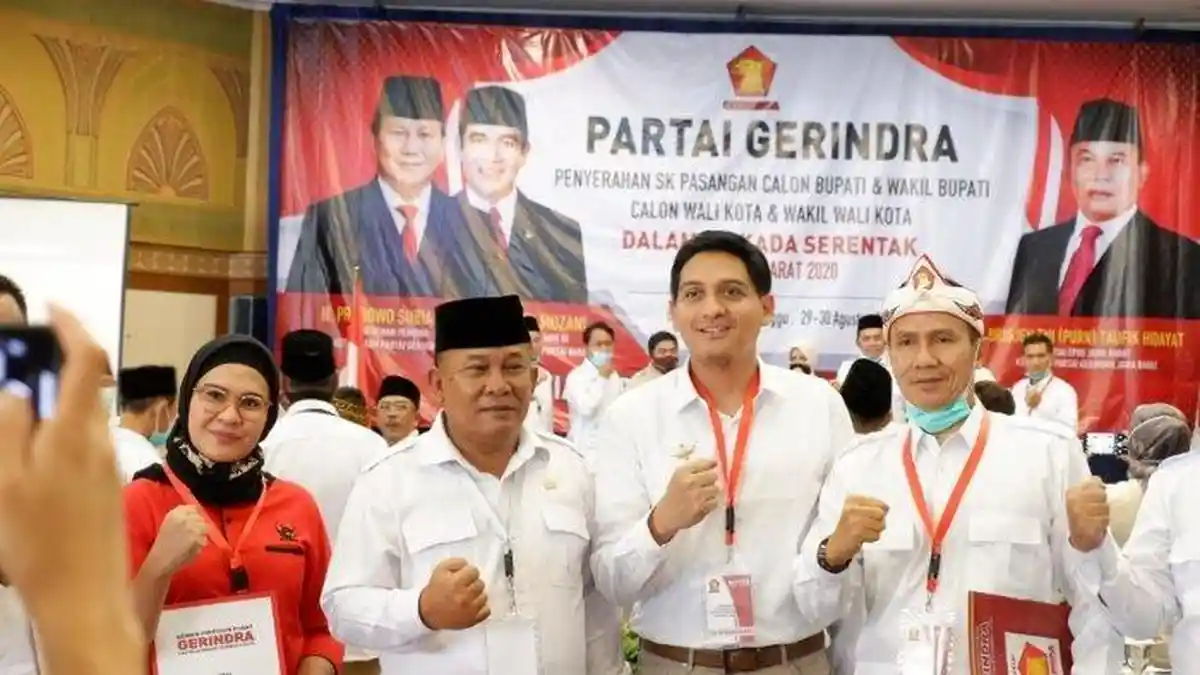 Tiga Pasangan yang Diusung Gerindra Bersama PDIP dalam Pilkada Serentak di Jabar