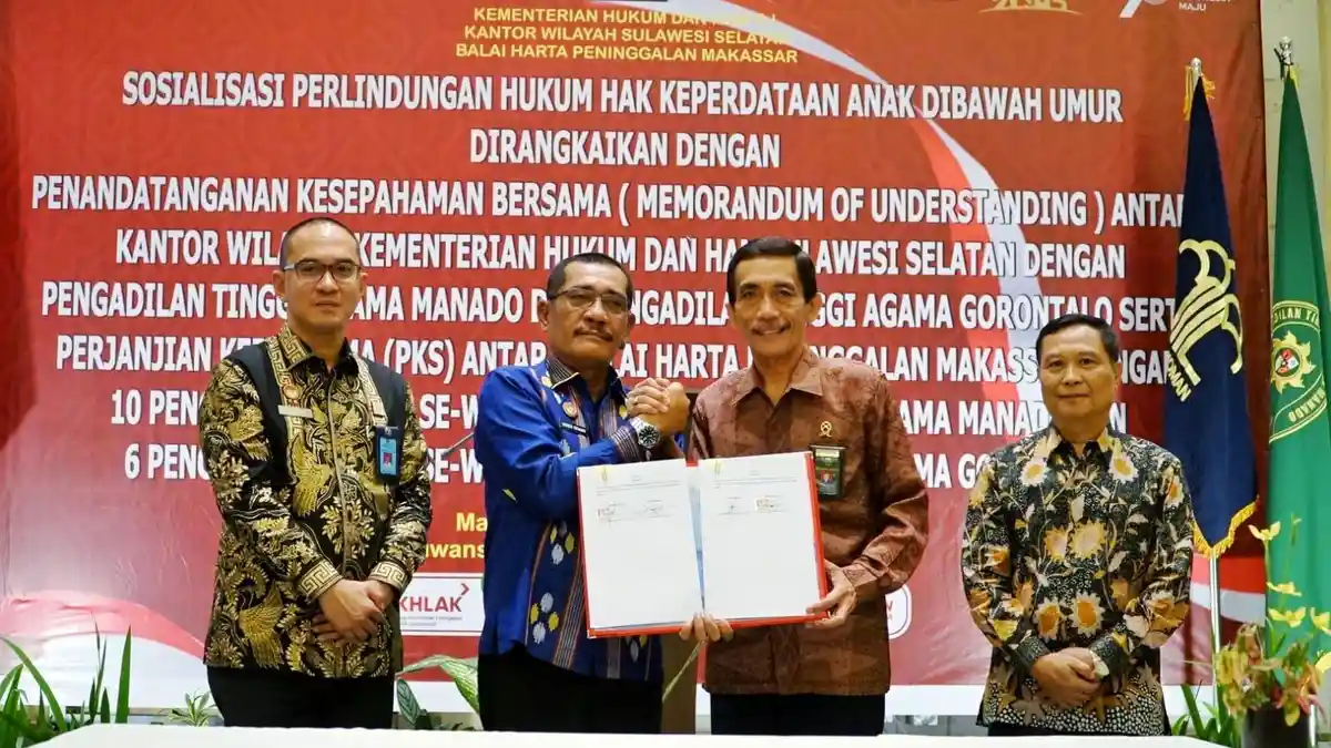 Kanwil Kemenkumham Sulsel Jalin Kerjasama dengan Pengadilan Tinggi Agama Manado & Gorontalo