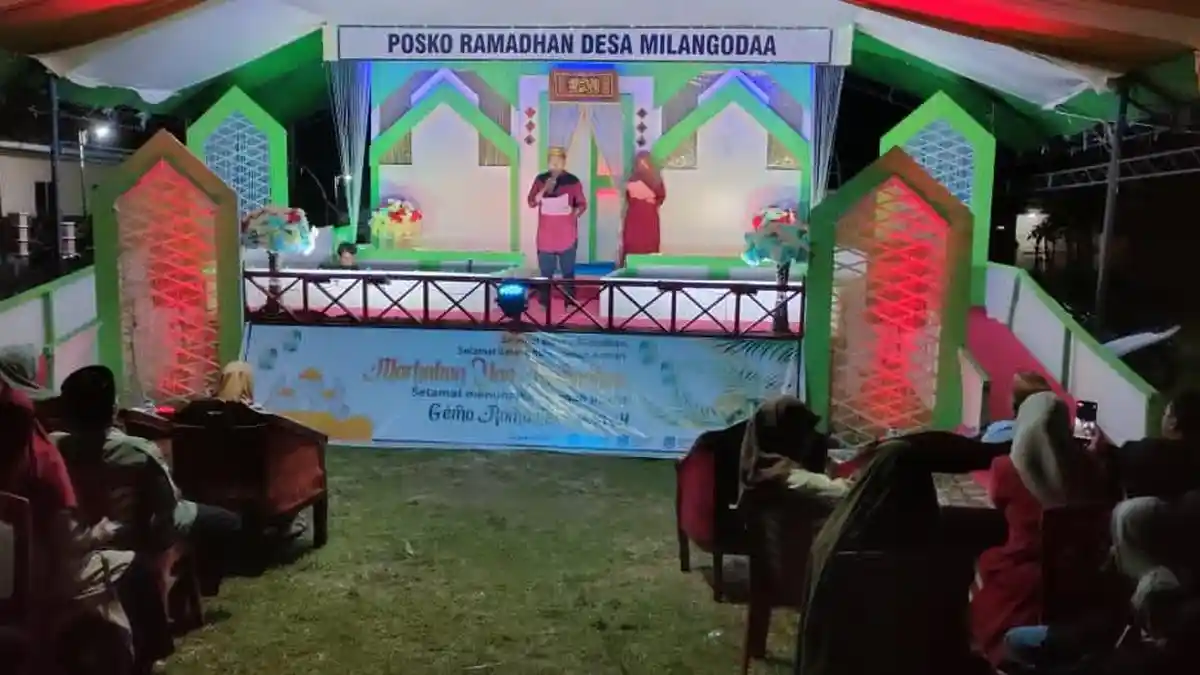 Pemdes Milangodaa Bolsel Bersama Karang Taruna dan Osis SMA Gelar Gema Ramadhan