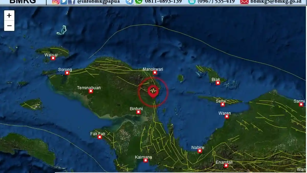 Info BMKG: Gempa 4,0 Guncang Wilayah Ransiki Papua Barat