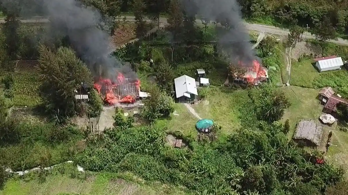 KKB Papua Bakar Sekolah dan Rumah Kepala Suku di Beoga