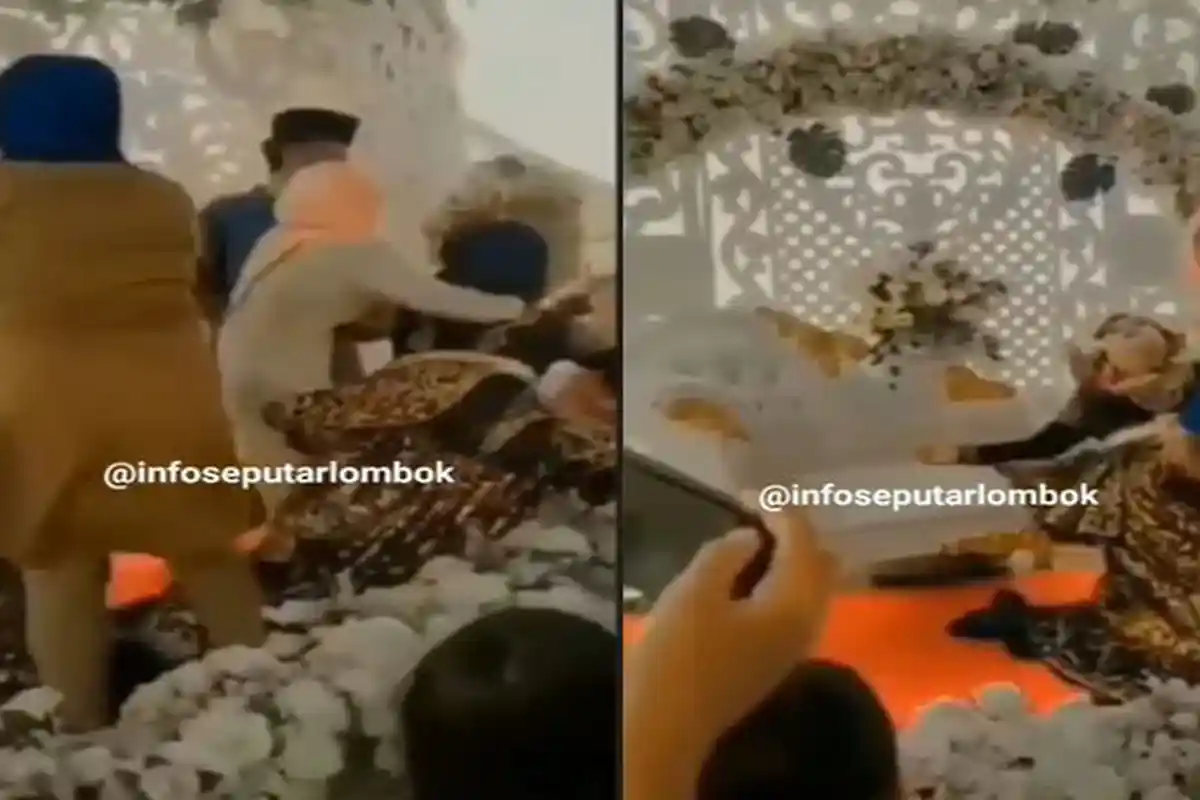 VIRAL Mempelai Wanita di Lombok Menangis Histeris hingga Pingsan di Pelaminan saat Mantan Datang