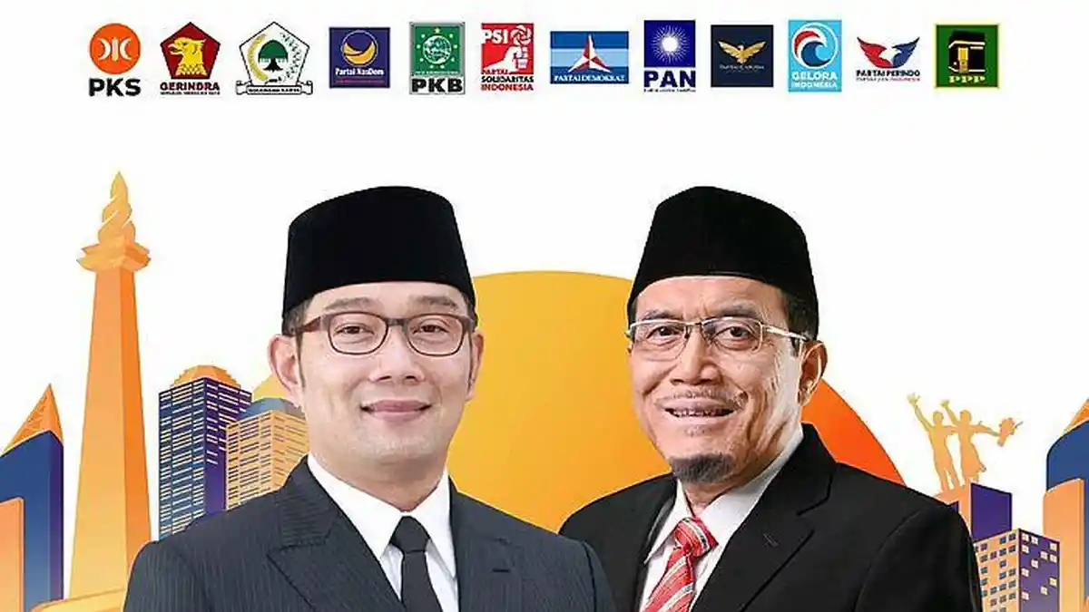 12 Parrpol Deklarasikan Ridwan Kamil dan Suswono Jadi Bacagub dan Bacawagub DKI Jakarta