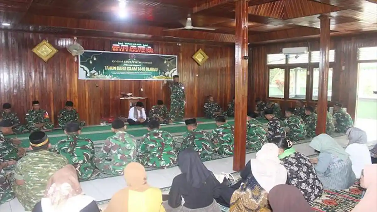 Sambut Tahun Baru Islam 1448 Hijriah, Kodim 1206 Putussibau Gelar Tausiyah dan Doa Bersama - Tribunpontianak.co.id