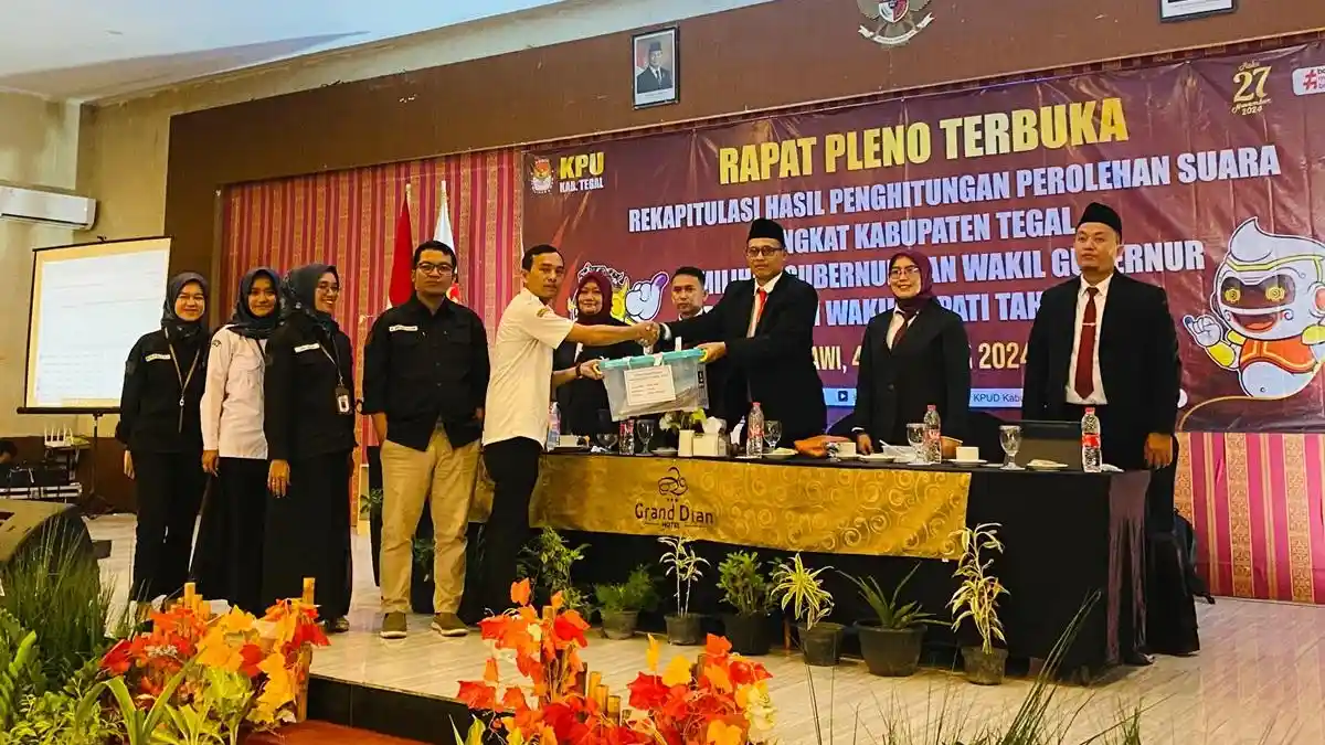 Hasil Penghitungan Suara Pilkada Kabupaten Tegal 2024, Ini Paslon dengan Perolehan Tertinggi