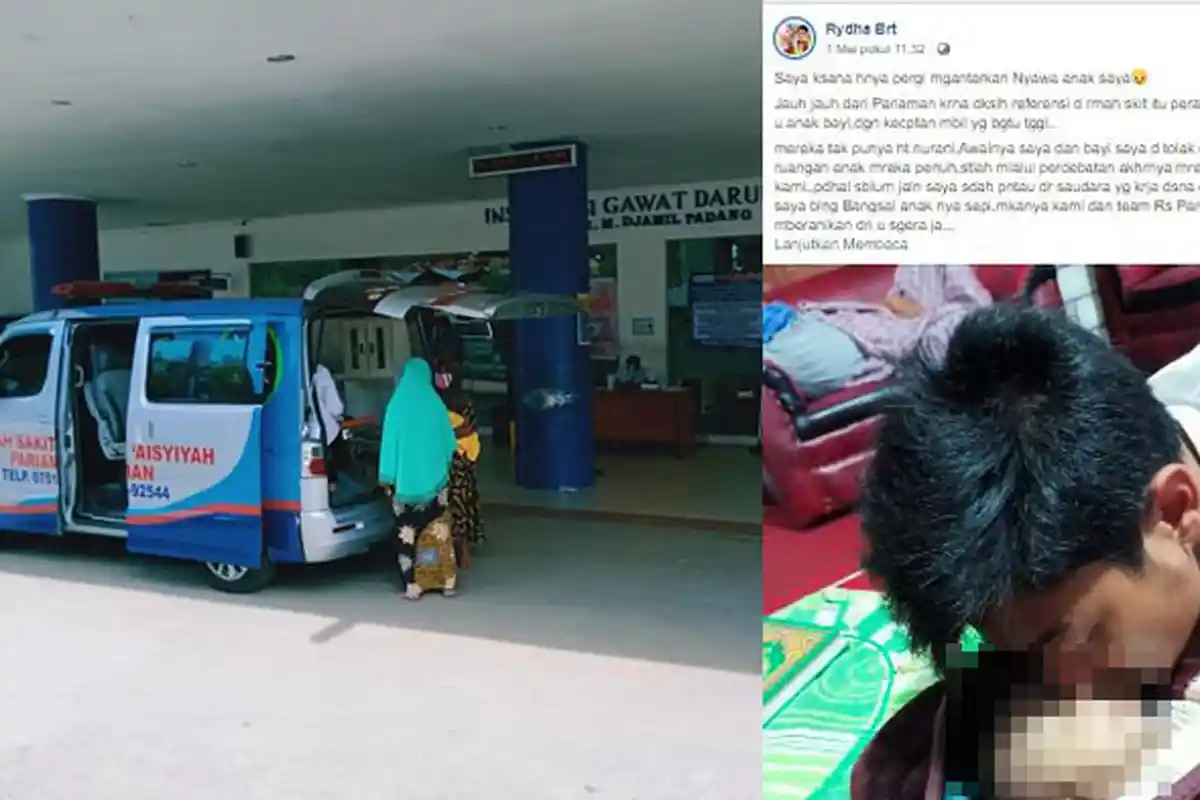 Viral Curhat Orang Tua yang Bayinya Meninggal Setelah Telantar di RSUP M Djamil Padang