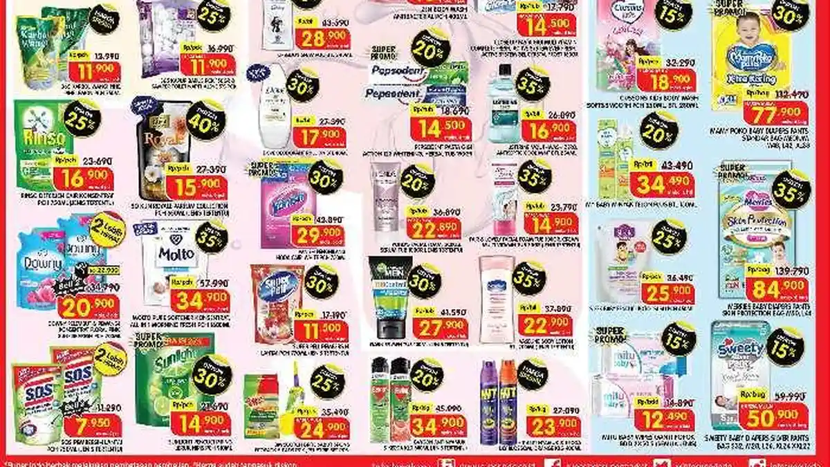 KATALOG Promo JSM Superindo 6-7 Januari 2024: Diskon, Downy Beli 2 Lebih Hemat, SOS Cuma Rp7.950
