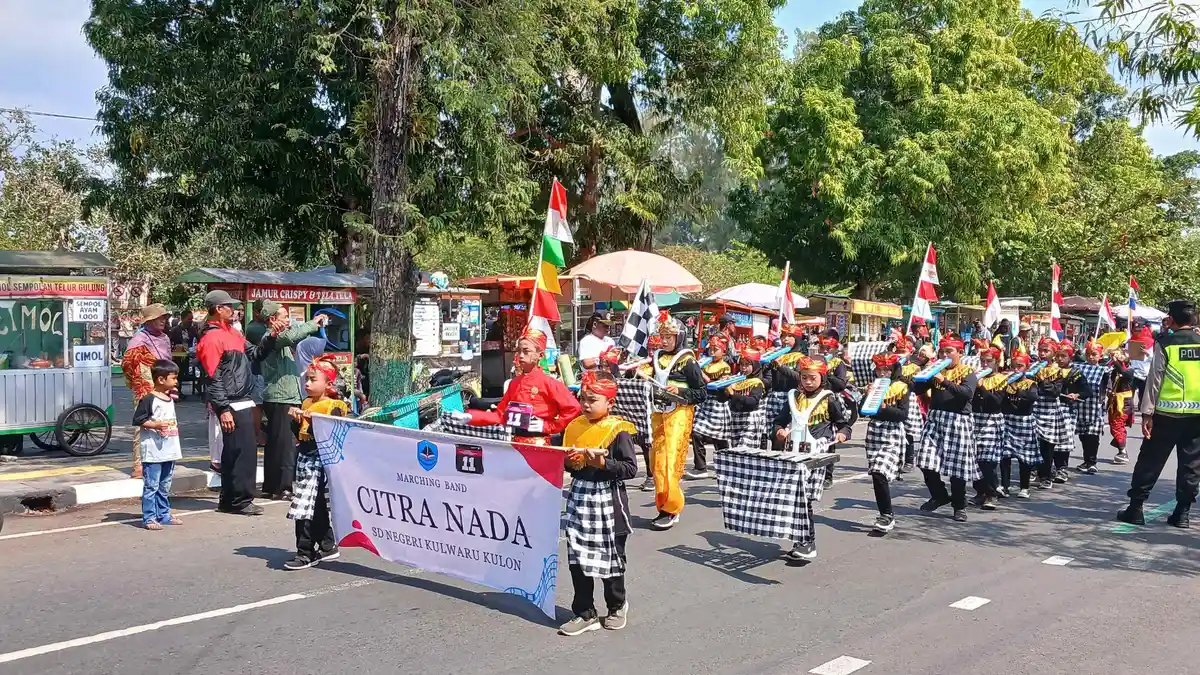 Lomba Drumband Siswa Sekolah di Kulon Progo Berlangsung Meriah