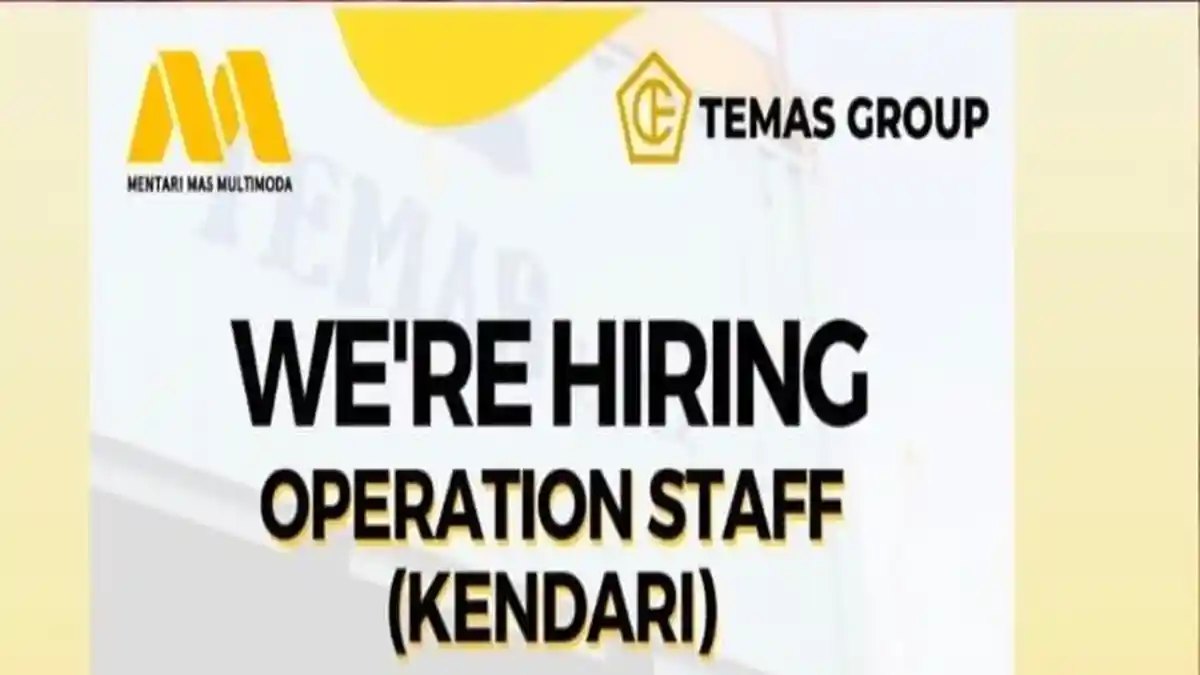 Dibutuhkan Operation Staff Temas Group Penempatan Kendari, Syarat Lulusan SMA, Ini Cara Daftarnya