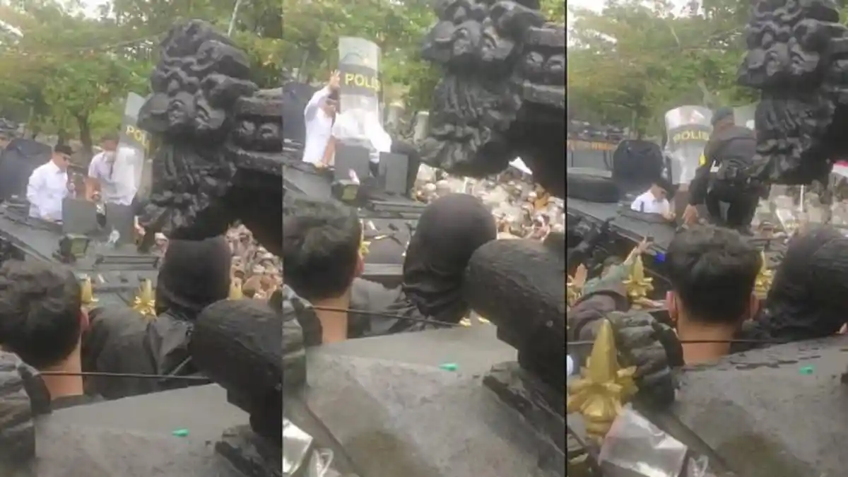 Ingin Minta Maaf, Bupati Pati Datangi Massa dengan Barracuda, Disambut Lemparan Botol