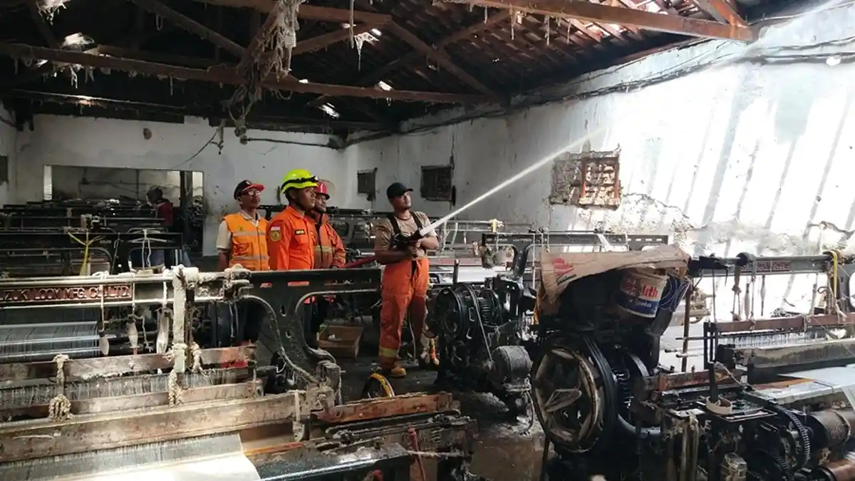 Gudang Kain Kassa di Buaran Pekalongan Terbakar, Seusai Afif Cek Paket Barang