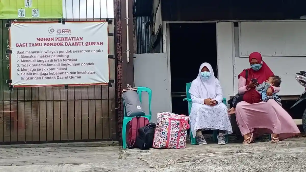 Sebelum Pulang, 200 Santri di Salah Satu Ponpes di Colomadu Jalani Rapid Test Antigen