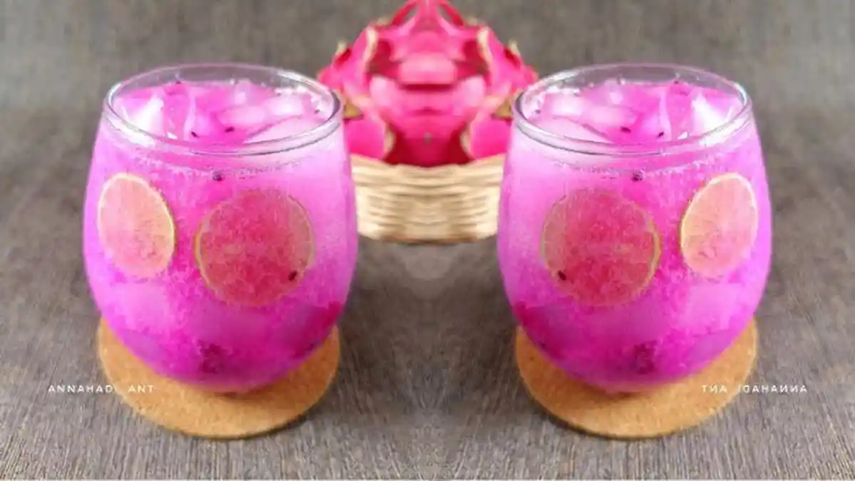 Resep Es Buah Naga Nata De Coco yang Menyegarkan Tenggorokan