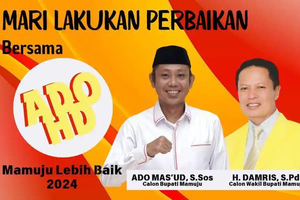 PDIP Resmi Usung Ado Masud-Damris Maju Pilkada Mamuju 2024 Lawan Petahana