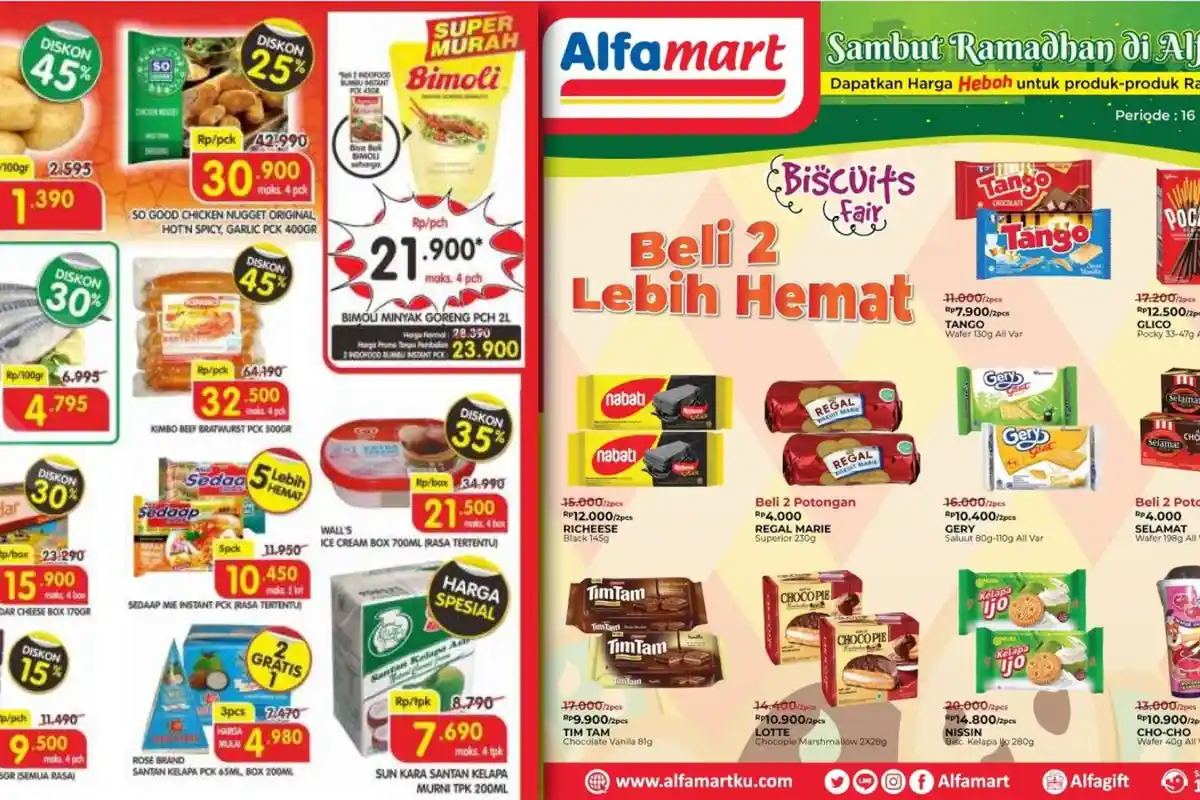 Promo Superindo, Giant, Alfamart & Indomaret hingga 30 April 2020 - Minyak Goreng, Snack, Daging