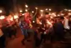 Warga Medan Sambut Ramadan dengan Pawai Obor